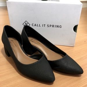 Call It Spring | Black vegan leather pumps Size 6
